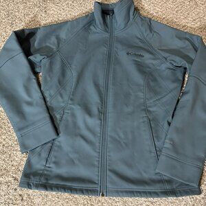 Columbia Jacket Women's M Omni-Shield Softshell Teal Full Zip Activewear